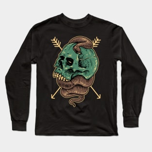 skull and snake Long Sleeve T-Shirt